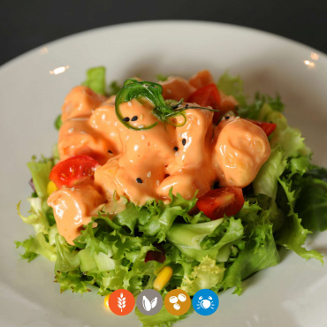 8.Ensalada tempura langostino