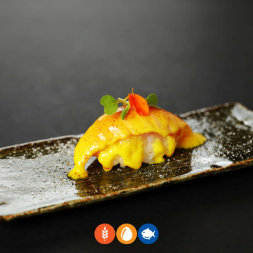 147.Nigiri flameado con caramelo (4u)